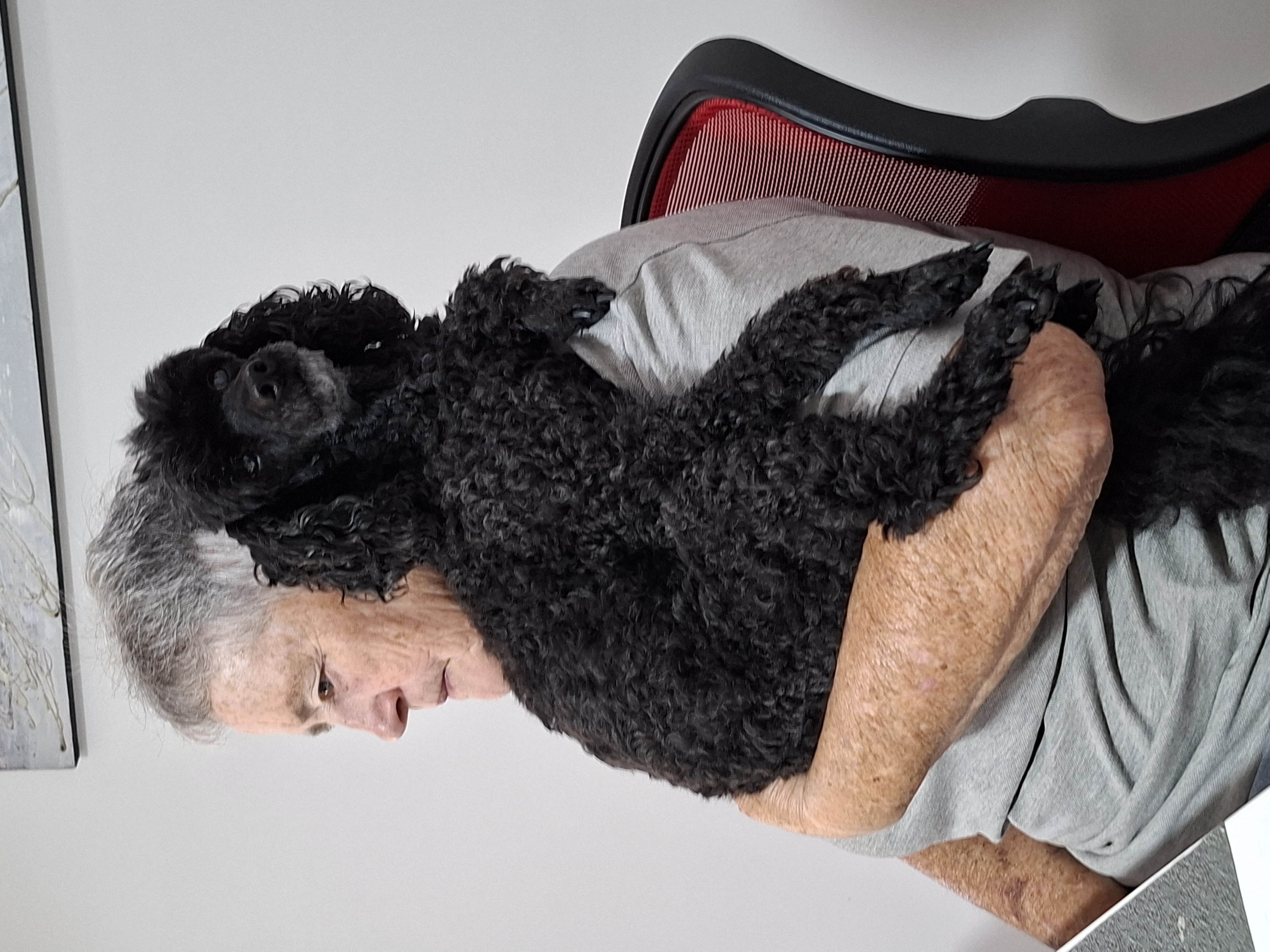 Edna with her dog Kuzu
